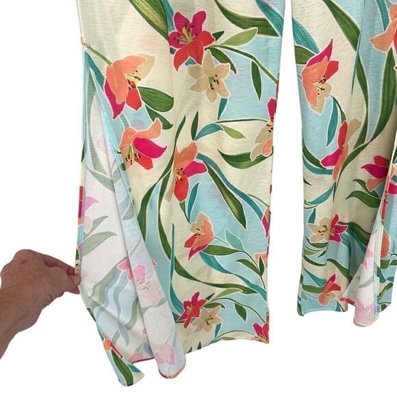Hurley Flora Tropicana Floral Side Split Pants NWT XS - Picture 4 of 8